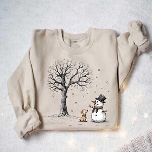 Let It Snow Sweatshirt, Christmas Snowman Sweatshirt, Christmas Sweatshirt 05